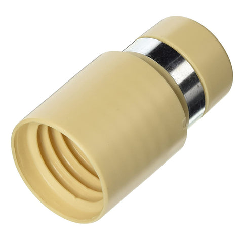 Beige Vacuum Hose Cuff with Metal Ring for Eureka & Electrolux Central Vacs, 1.25"