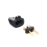 Plug Male 2 Wire Vinyl Black