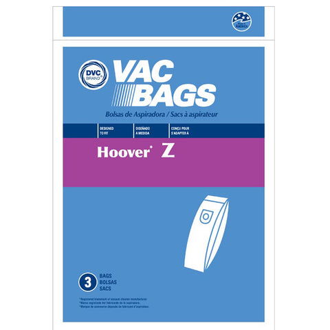 DVC Microlined Vacuum Bags, 3pk, for Hoover Power Drive, Dimension, Caddy Vac, Models U5252-930, U5130-900