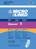 DVC Microlined Vacuum Bags, 3pk, for Hoover Type Y