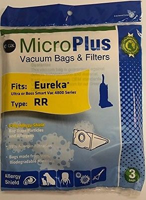 Green Klean MicroPlus Vacuum Bags - Eureka Type RR - w/ Allergy Shield 3pk