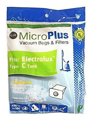 Green Klean MicroPlus Vacuum Bags - Electrolux Type C - w/ Allergy Shield