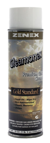 Zenex Gleamonex Premium Glass Cleaner, 19oz Aerosol Can