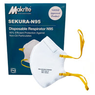 Makrite Sekura-N95 Disposable Respirator Masks, Box of 40