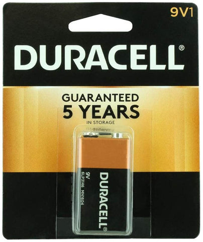 Duracell Coppertop 9V Alkaline Battery, 1pk